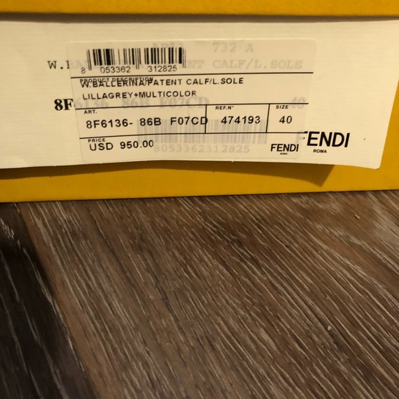 FENDI sz10/40 ballerina flowered flats - Picture 7 of 7